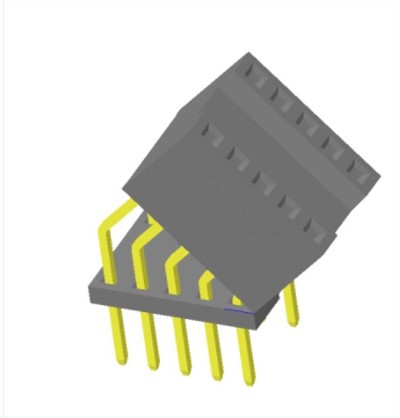 2,54 mm 45-stopinjski ženski zatič