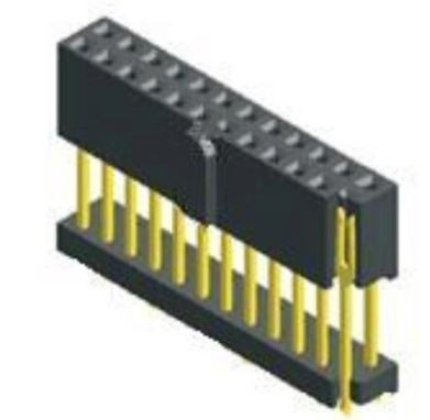 2,54 mm ženska glava Dodaj plastiko H=19.5 mm